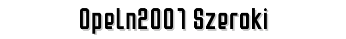 Opeln2001 Szeroki font